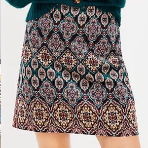 LOFT Multicolor Patterned Pencil Skirt